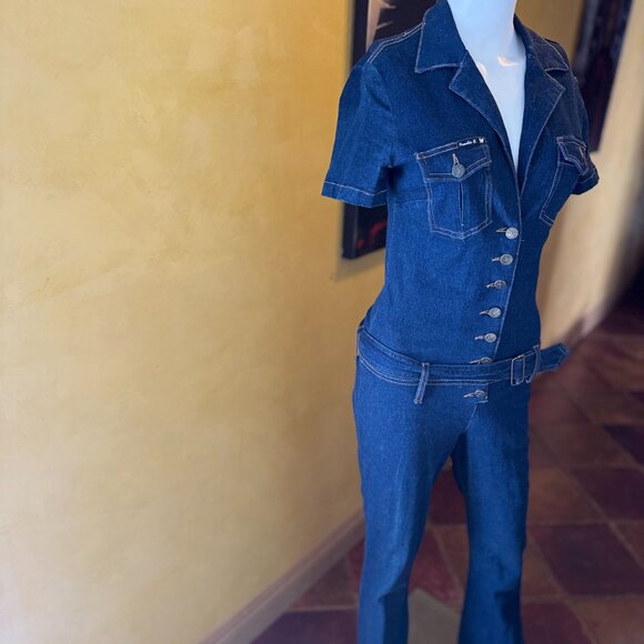 Frankie B. Vintage 90s Denim Jumpsuit | Medium - Picture 14 of 15